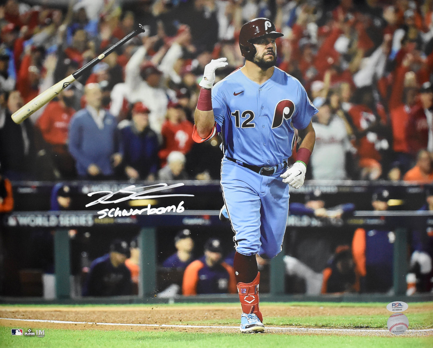 Kyle Schwarber Signed/Inscribed Schwarbomber 16x20 Photo Phillies PSA/DNA 209993