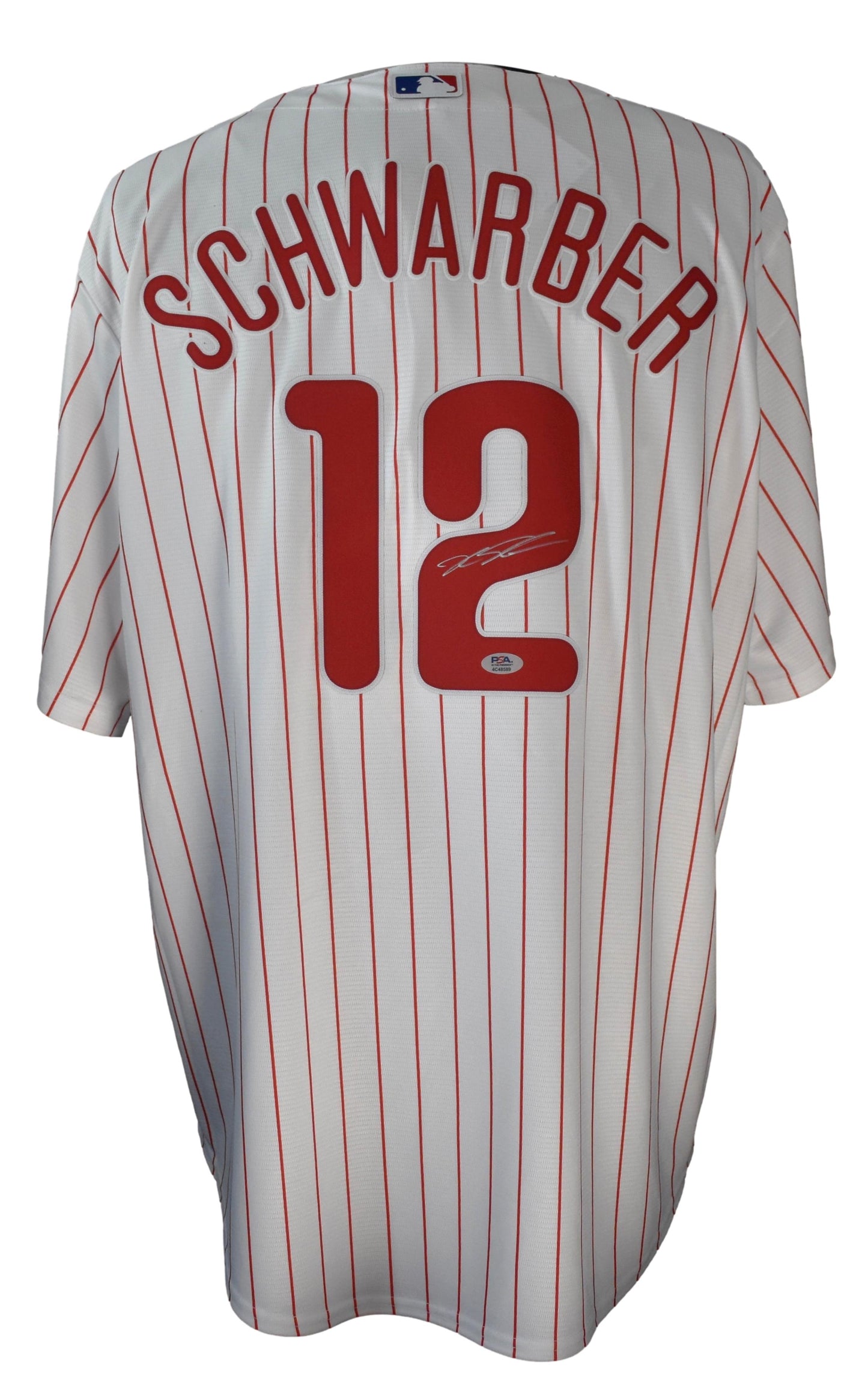 Kyle Schwarber Signed/Autographed Phillies XL Pinstripe Jersey PSA/DNA 210000