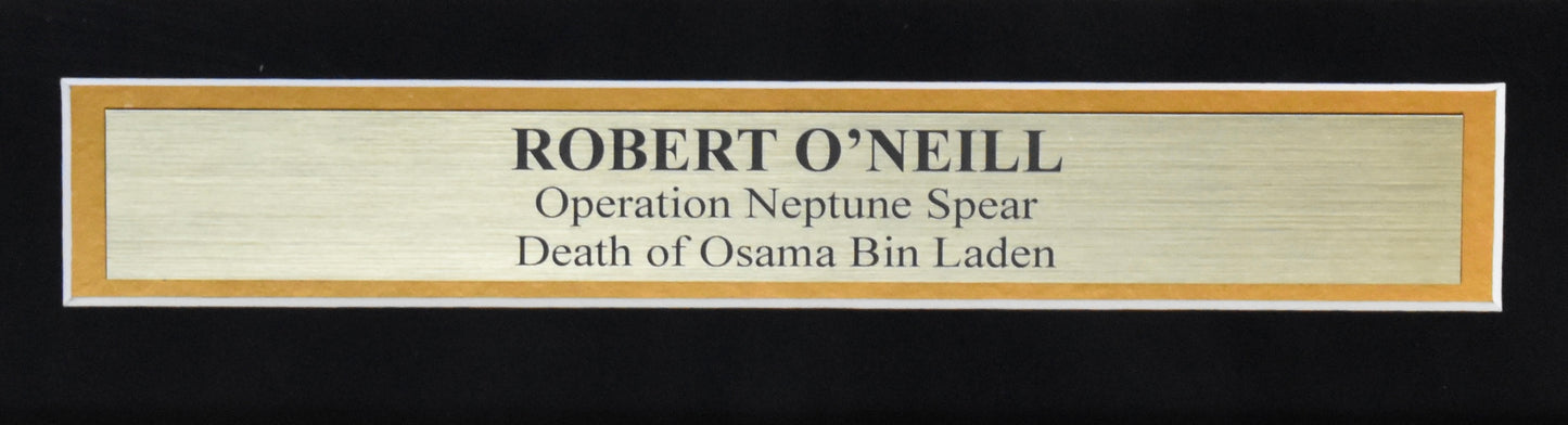 Robert O'Neill Signed/Insc 16x20 Osama Bin Laden Seal Team Six Framed PSA 211318