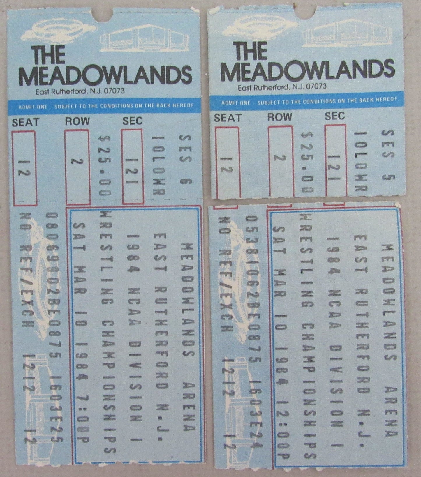 1984 NCAA Wrestling Championships Program w/ Ticket at Meadowlands Arena 210275