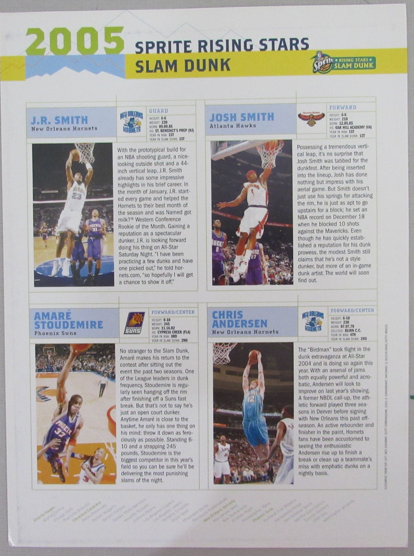 2005 NBA All-Star Game Commemorative Program 210277