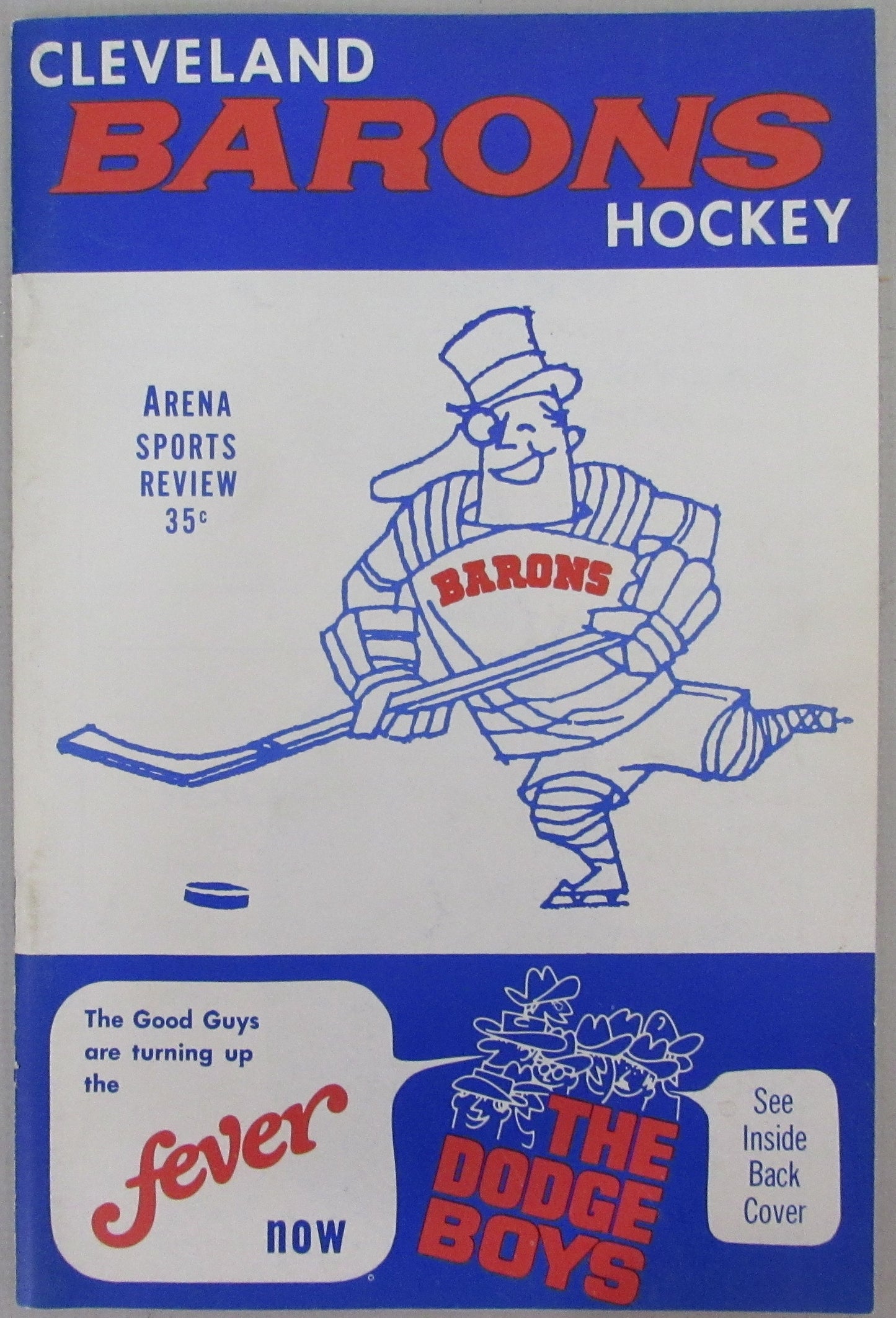 1968-69 Cleveland Barons vs. Springfield Kings Hockey Game Program 210278