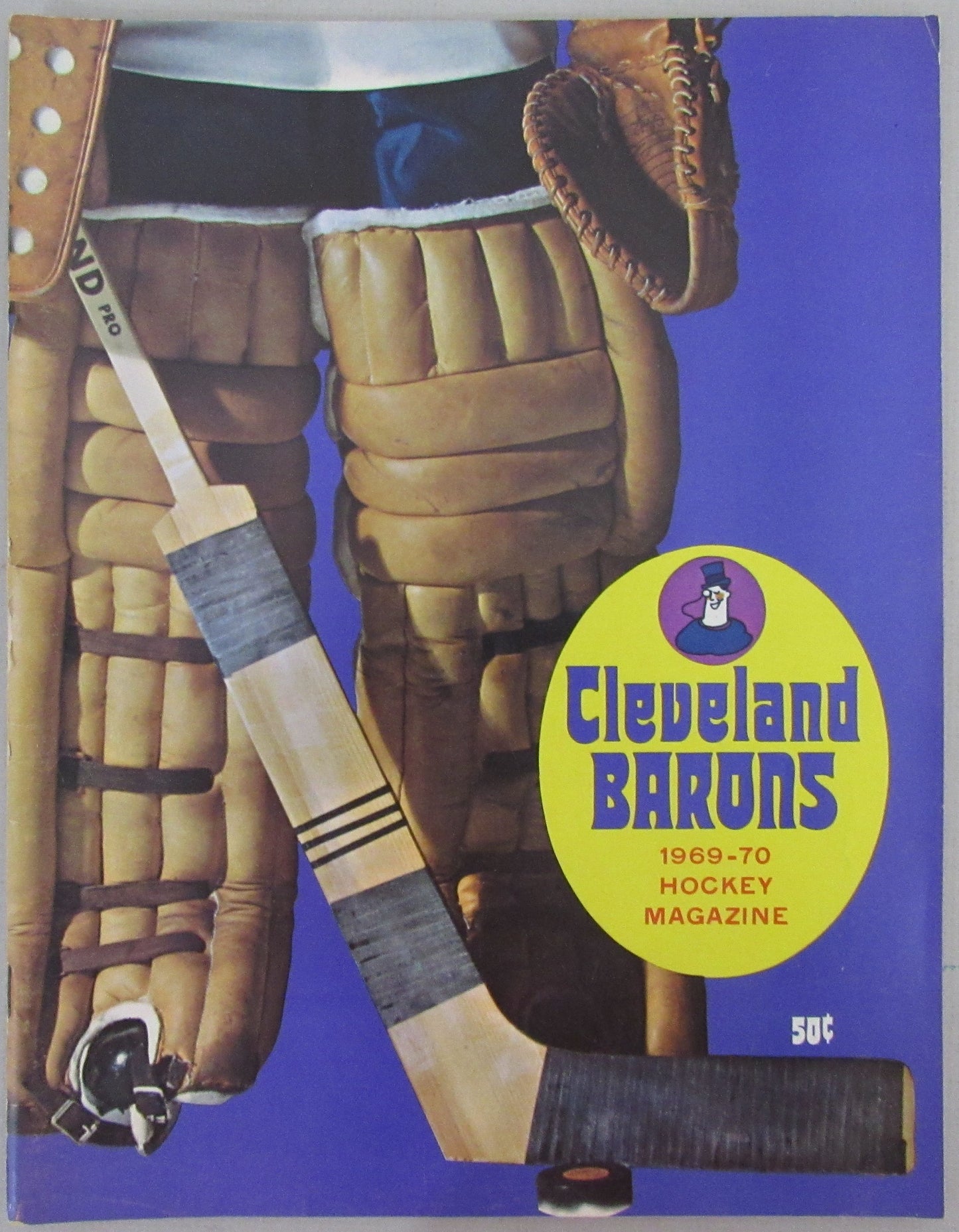 1969-70 Cleveland Barons vs. Baltimore Clippers Hockey Game Program 210281