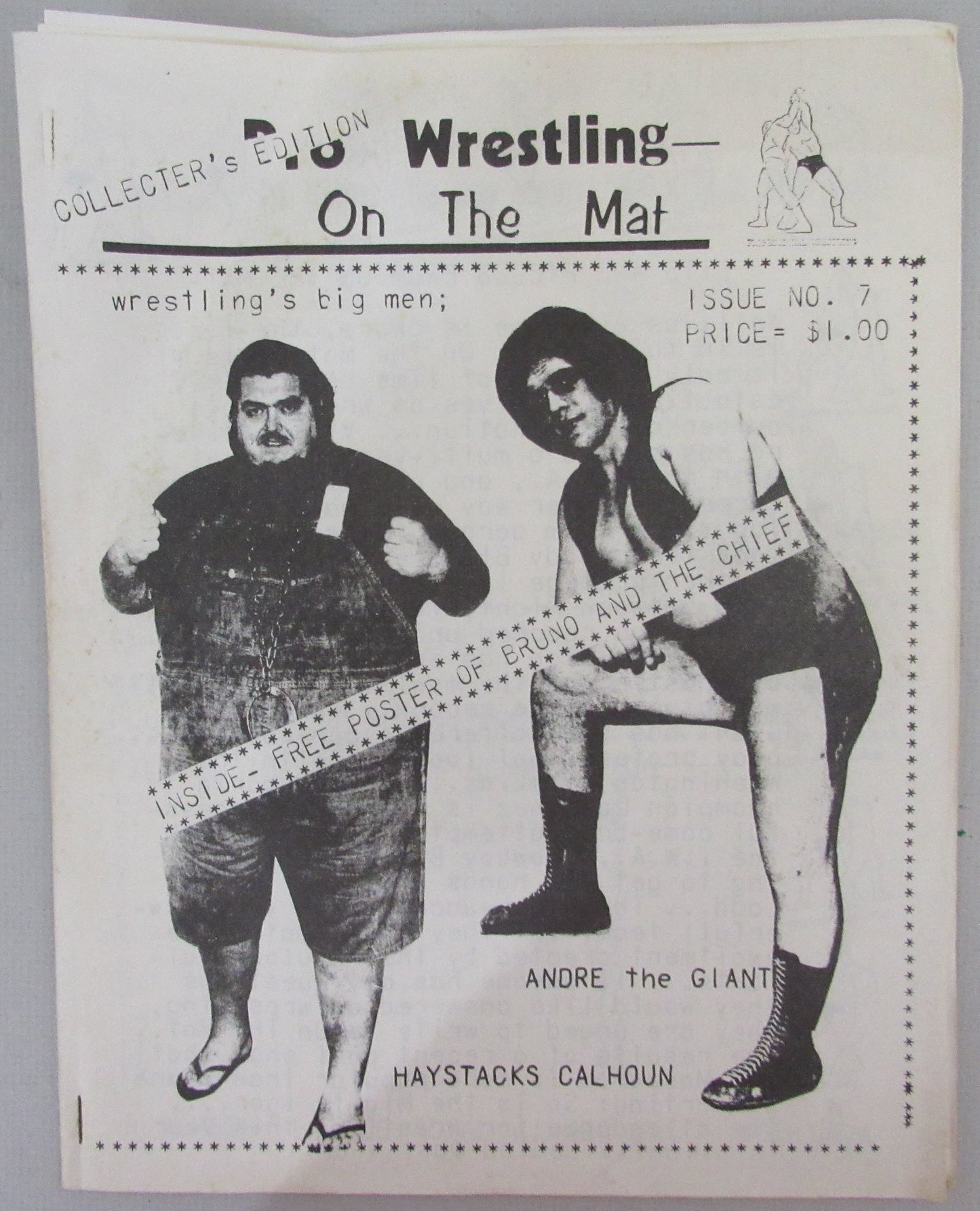 1975  Pro Wrestling On the Mat Magazine Andre the Giant / Haystacks Calhoun