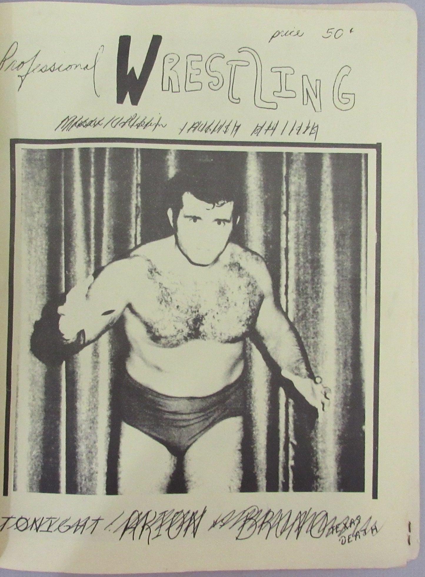 1975  Pro Wrestling On the Mat Magazine Andre the Giant / Haystacks Calhoun