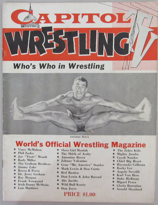 1957 Capitol Wrestling Magazine "Who's Who in Wrestling" Antonio Rocca 210285