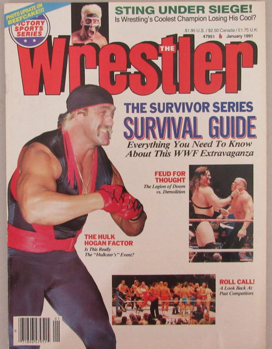 January 1991 Wrestler Magazine Hulk Hogan on Cover 210292