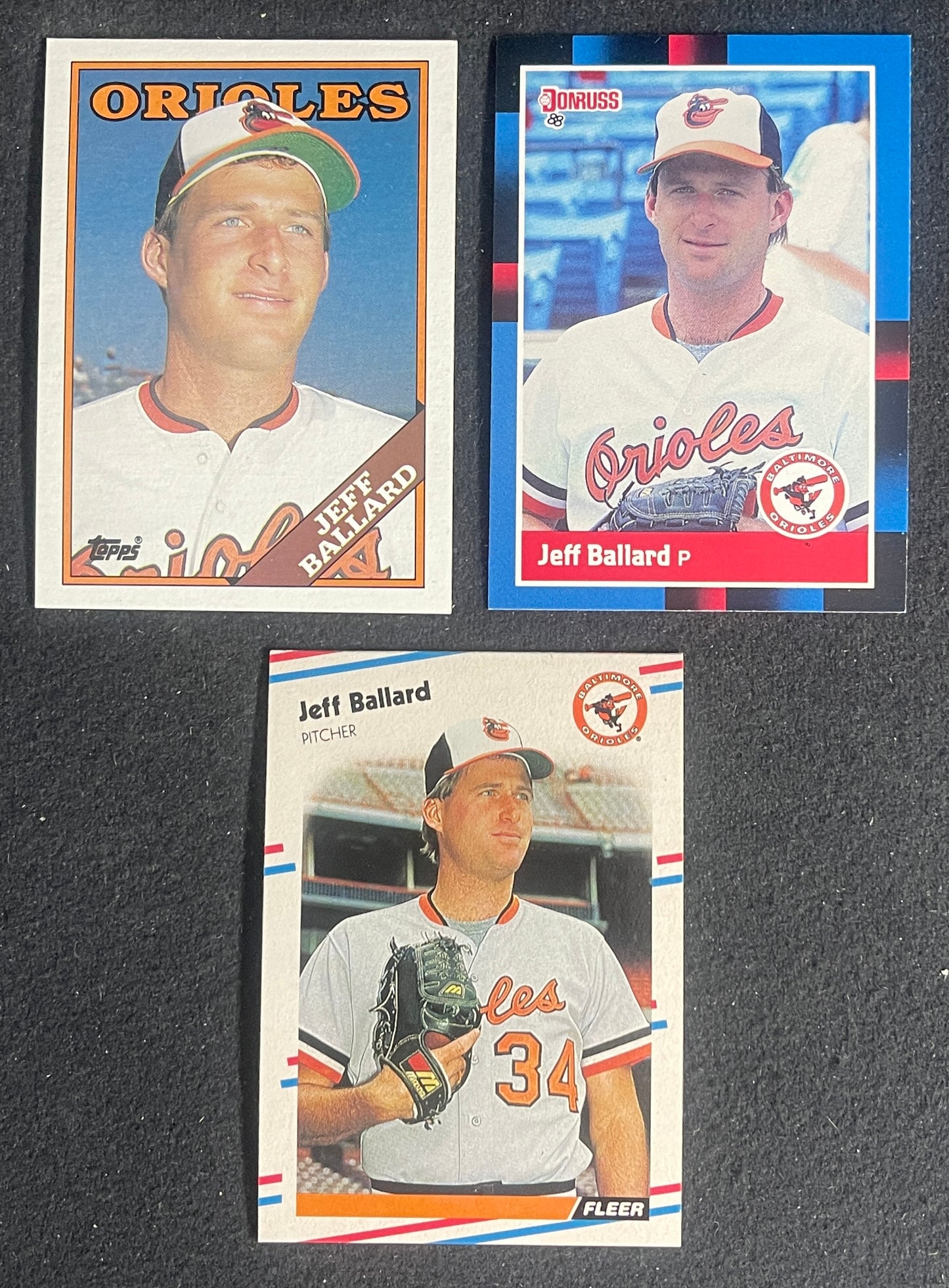 Lot of (350+) Jeff Ballard 1988 Topps Donruss & Fleer RC Cards Orioles 211343