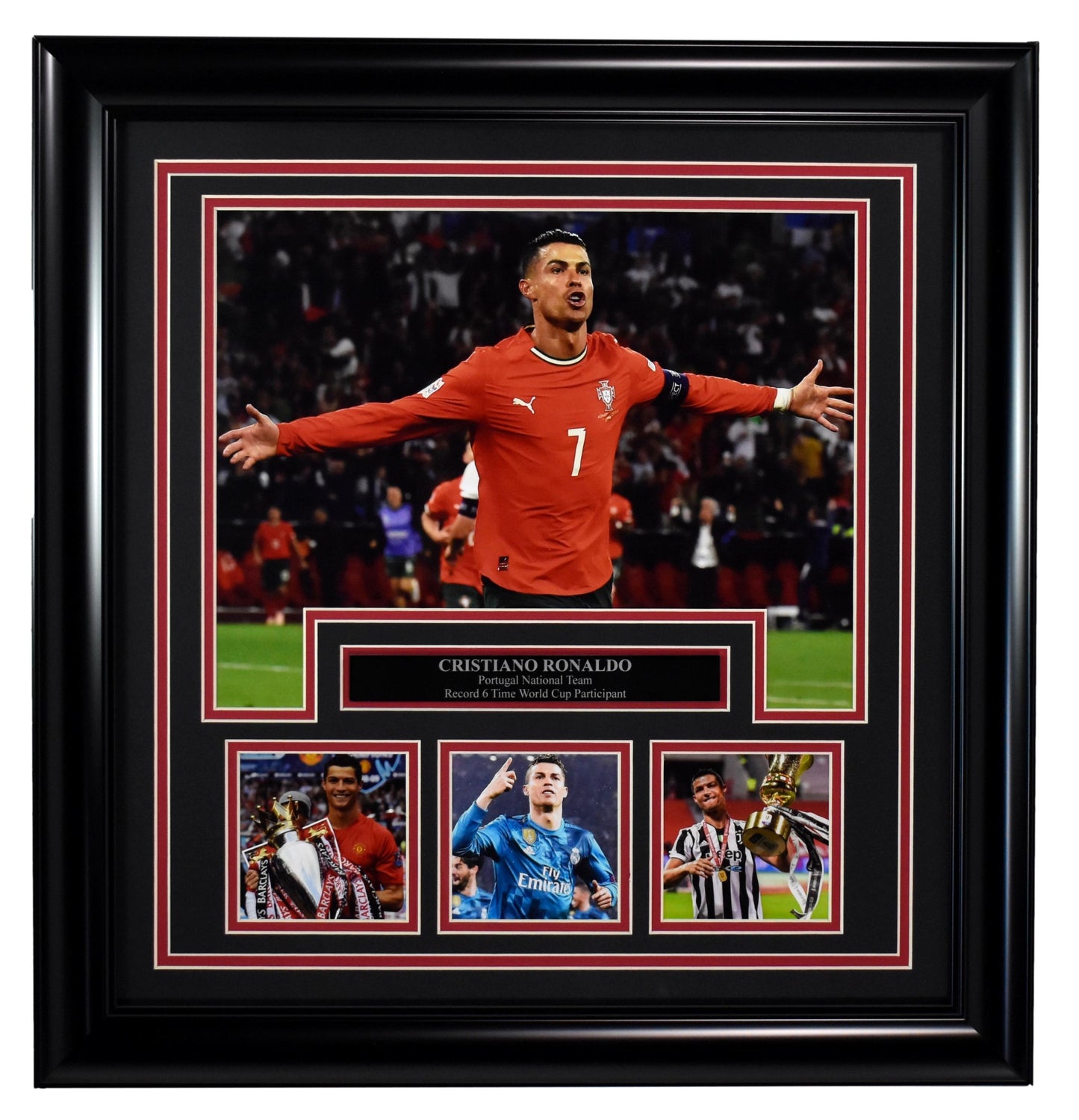Cristiano Ronaldo Portugal Soccer Photo Collage Framed 211444
