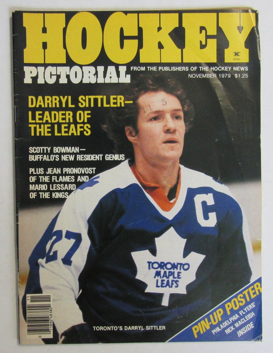 November 1979 Hockey Pictorial Magazine Darryl Sittler on cover NOLABEL 210995