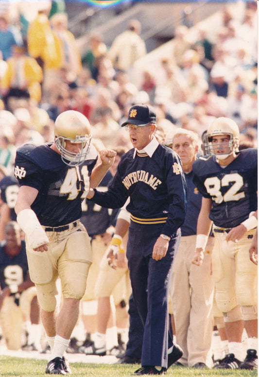 Lou Holtz Notre Dame Football Coach 8x12 Type 1 1988 Press Photo TSN 210310