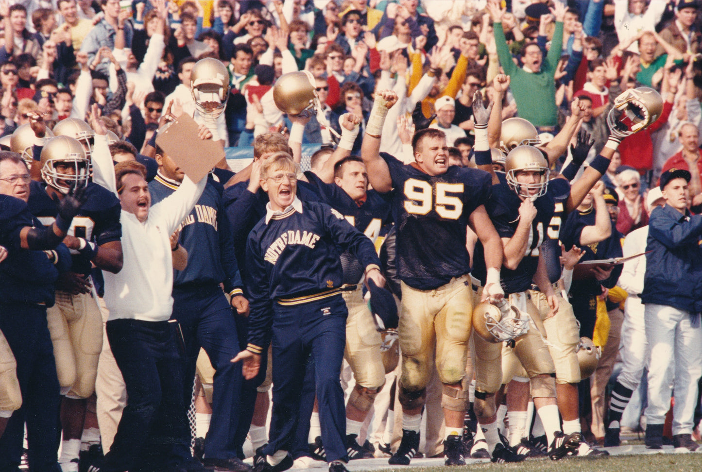 Lou Holtz Notre Dame Football Coach 8x12 Type 1 1988 Press Photo TSN 210319