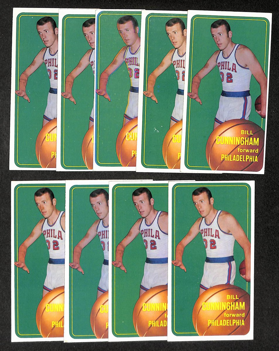 Lot of (3) Billy Cunningham Philadelphia 76ers 1970-71 TOPPS Card #140 211331