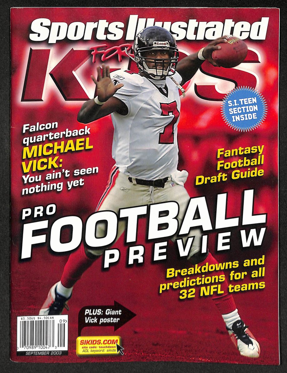 2003 Sports Illustrated for Kids Michael Vick w/ Cards Shaun Alexander 211496