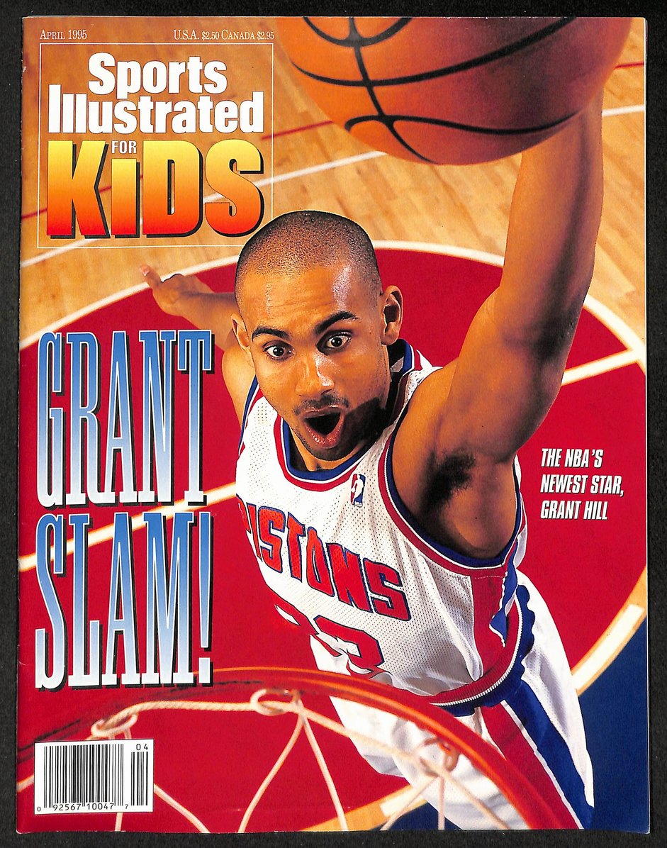 1995 Sports Illustrated for Kids Grant Hill w/ Cards Barry Sanders 211498