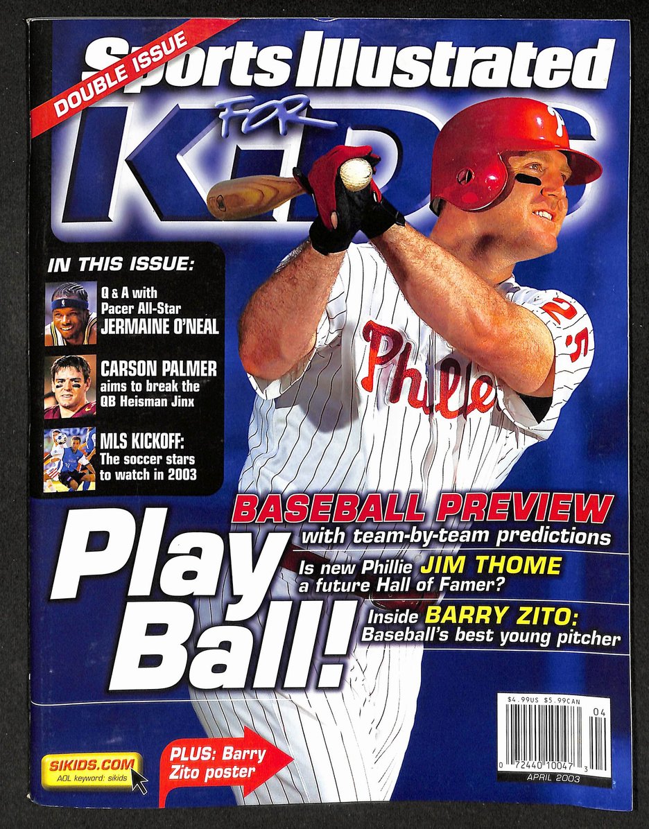 2003 Sports Illustrated for Kids Jim Thome w/ Cards Nash Sakic 211502