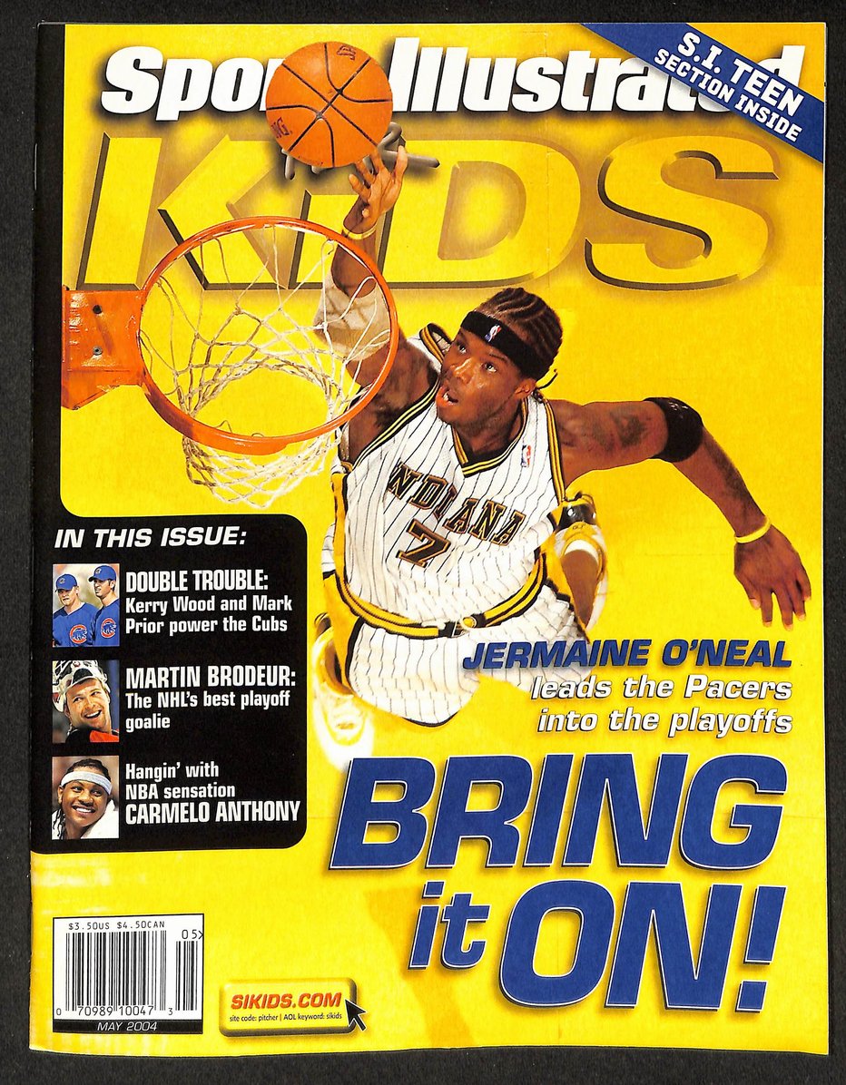 2004 Sports Illustrated for Kids Jermaine O'Neal w/ Cards Agassi Kidd 211504