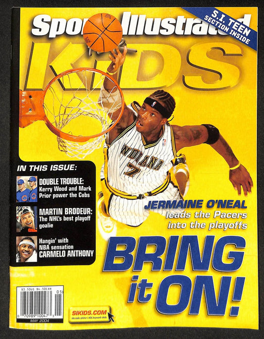 2004 Sports Illustrated for Kids Jermaine O'Neal w/ Cards Agassi Kidd 211504