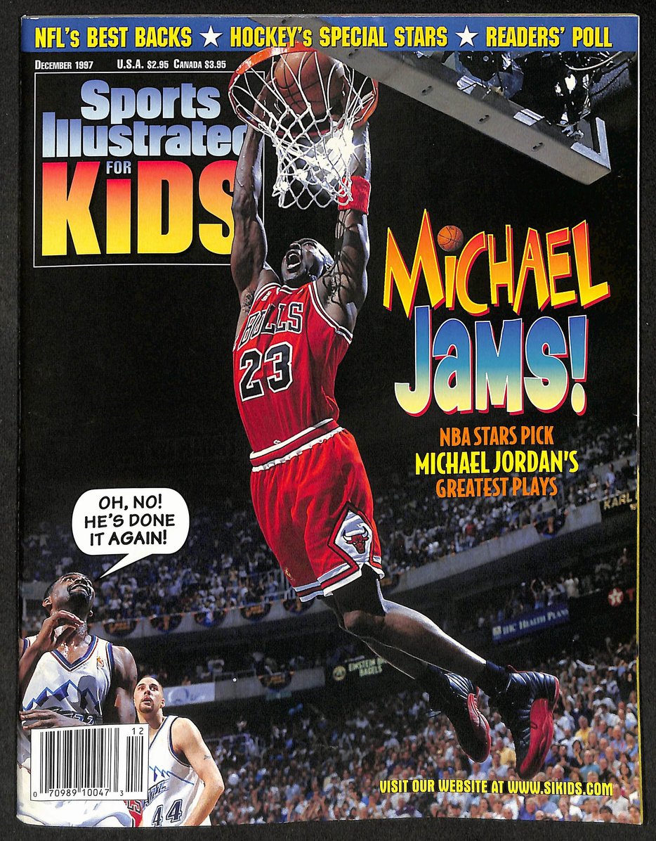 1997 Sports Illustrated for Kids Michael Jordan w/ Cards Marino Payton 211506