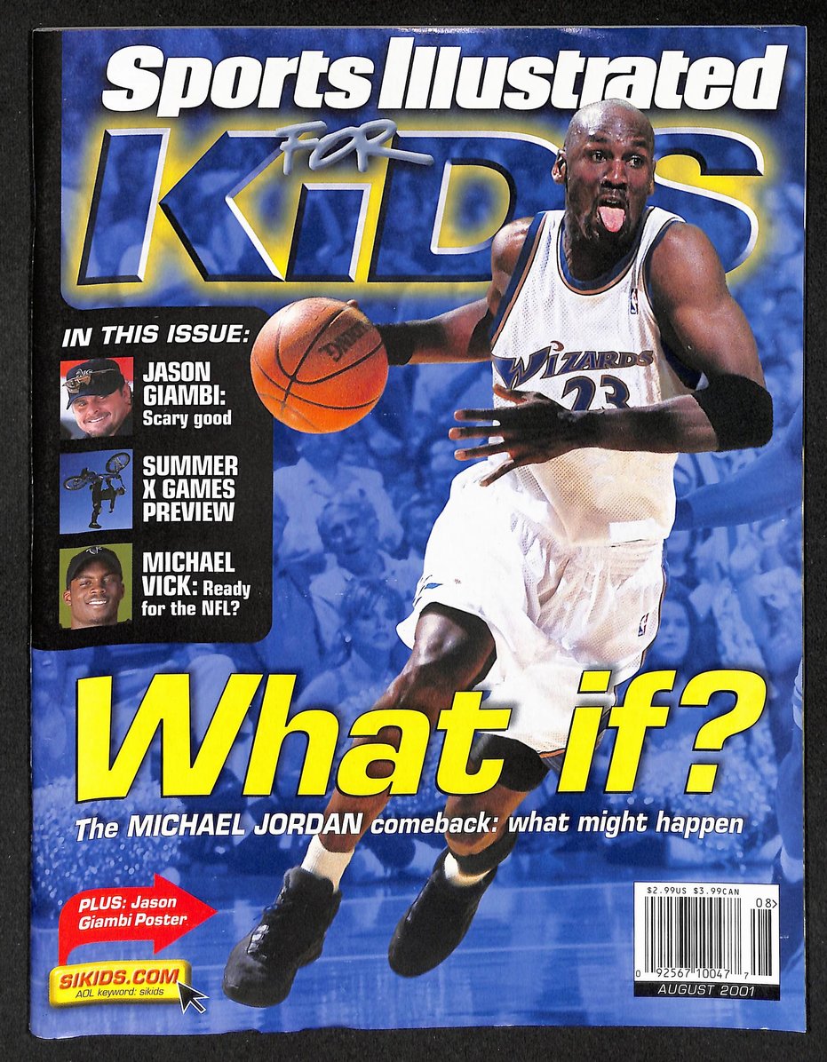 2001 Sports Illustrated for Kids Michael Jordan Comeback w/ Cards Bonds 211508