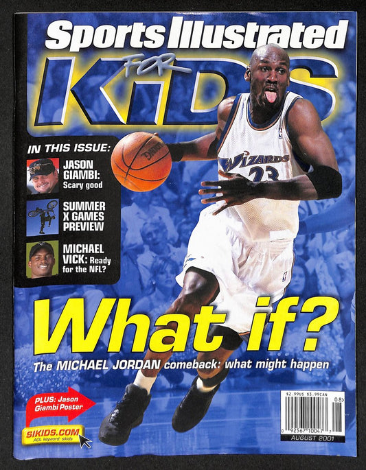 2001 Sports Illustrated for Kids Michael Jordan Comeback w/ Cards Bonds 211508