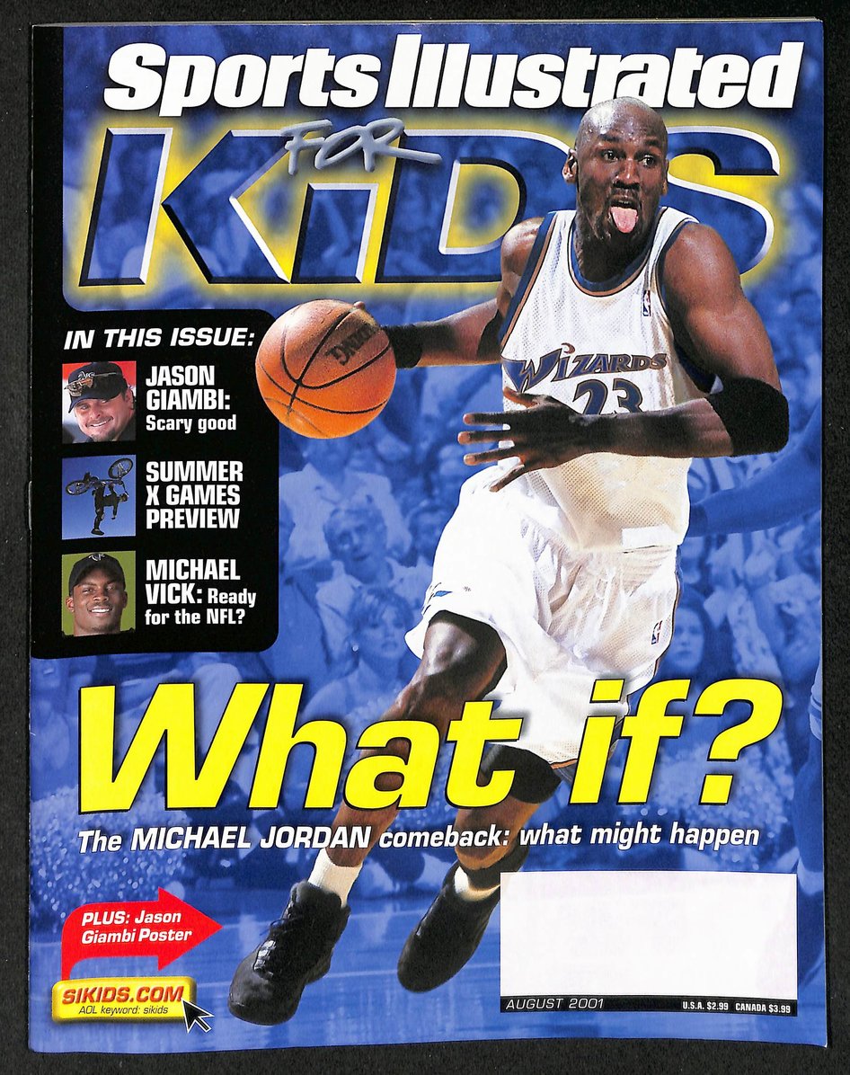 2001 Sports Illustrated for Kids Michael Jordan Comeback w/ Cards Bonds 211516