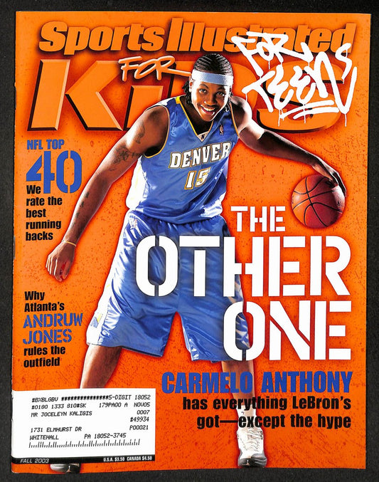 2003 Sports Illustrated for Kids Carmelo Anthony Nuggets Cover 211518