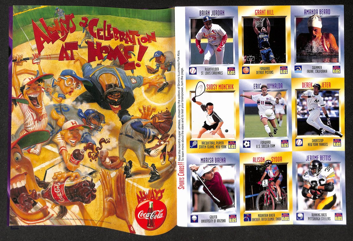1997 Sports Illustrated for Kids Lobo & Leslie Newsstand w/ Cards Jeter 211519