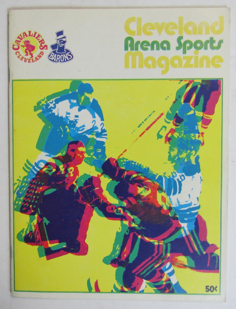 1970-71 Cleveland Sports Arena Magazine Cleveland Barons vs Quebec 210973