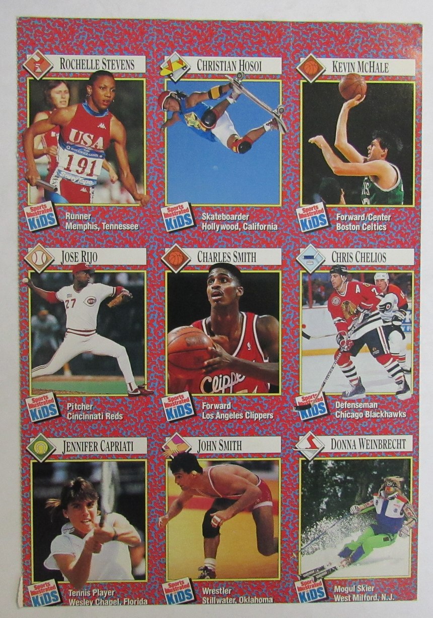 1991 Sports Illustrated for Kids Uncut Sheet McHale/Christian Hosoi HOF 210983