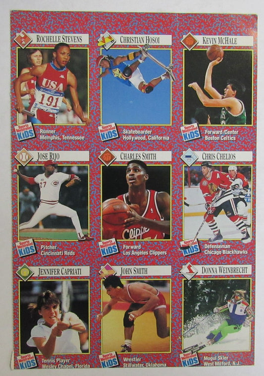 1991 Sports Illustrated for Kids Uncut Sheet McHale/Christian Hosoi HOF 210983