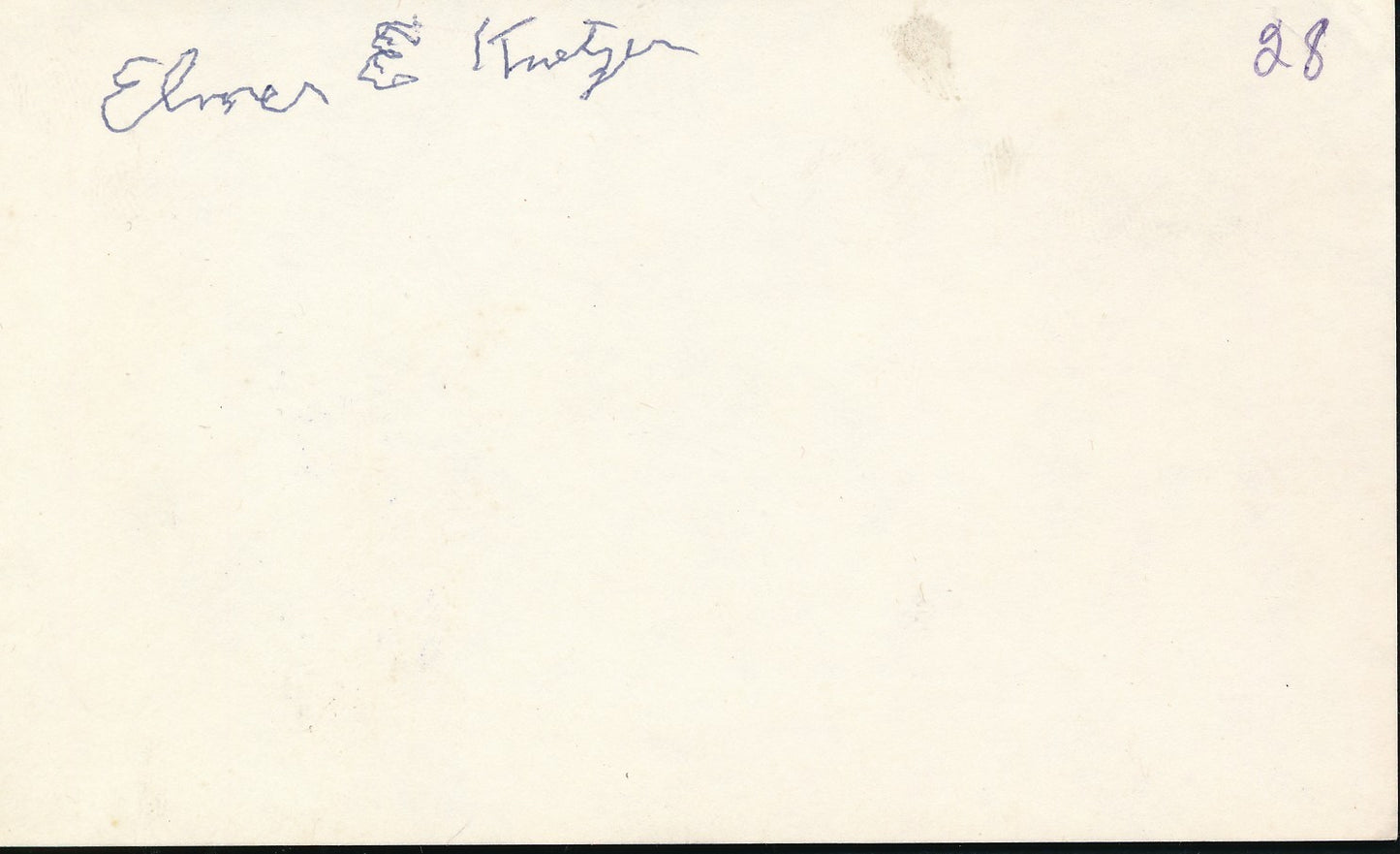 Elmer Knetzer Brooklyn Dodgers Signed/Autographed 3x5 Index Card 210330
