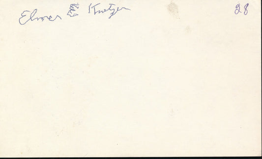 Elmer Knetzer Brooklyn Dodgers Signed/Autographed 3x5 Index Card 210330