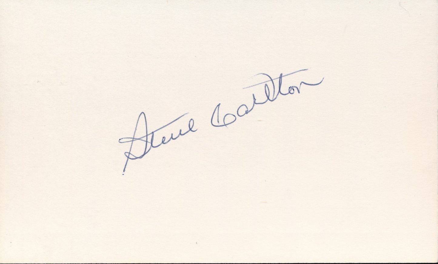 Steve Carlton HOF St. Louis Cardinals Signed/Autographed 3x5 Index Card 210333