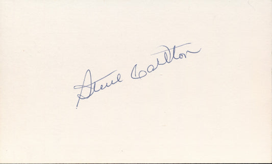 Steve Carlton HOF St. Louis Cardinals Signed/Autographed 3x5 Index Card 210333