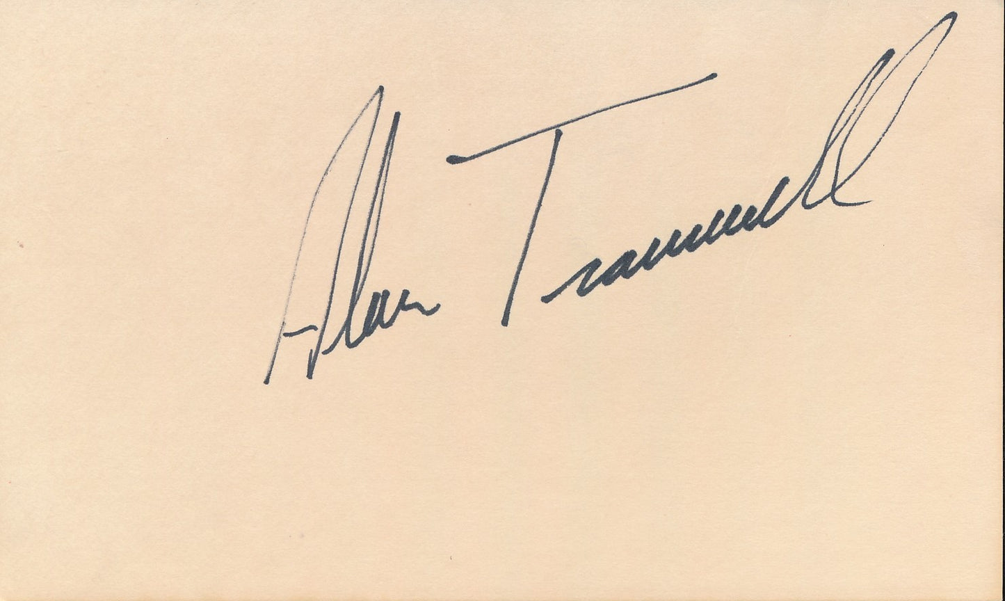 Alan Trammell HOF Detroit Tigers Signed/Autographed 3x5 Index Card 210334