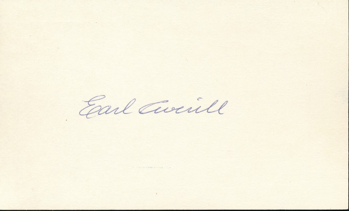 Earl Averill HOF Cleveland Indians Signed/Autographed 3x5 Index Card 210335