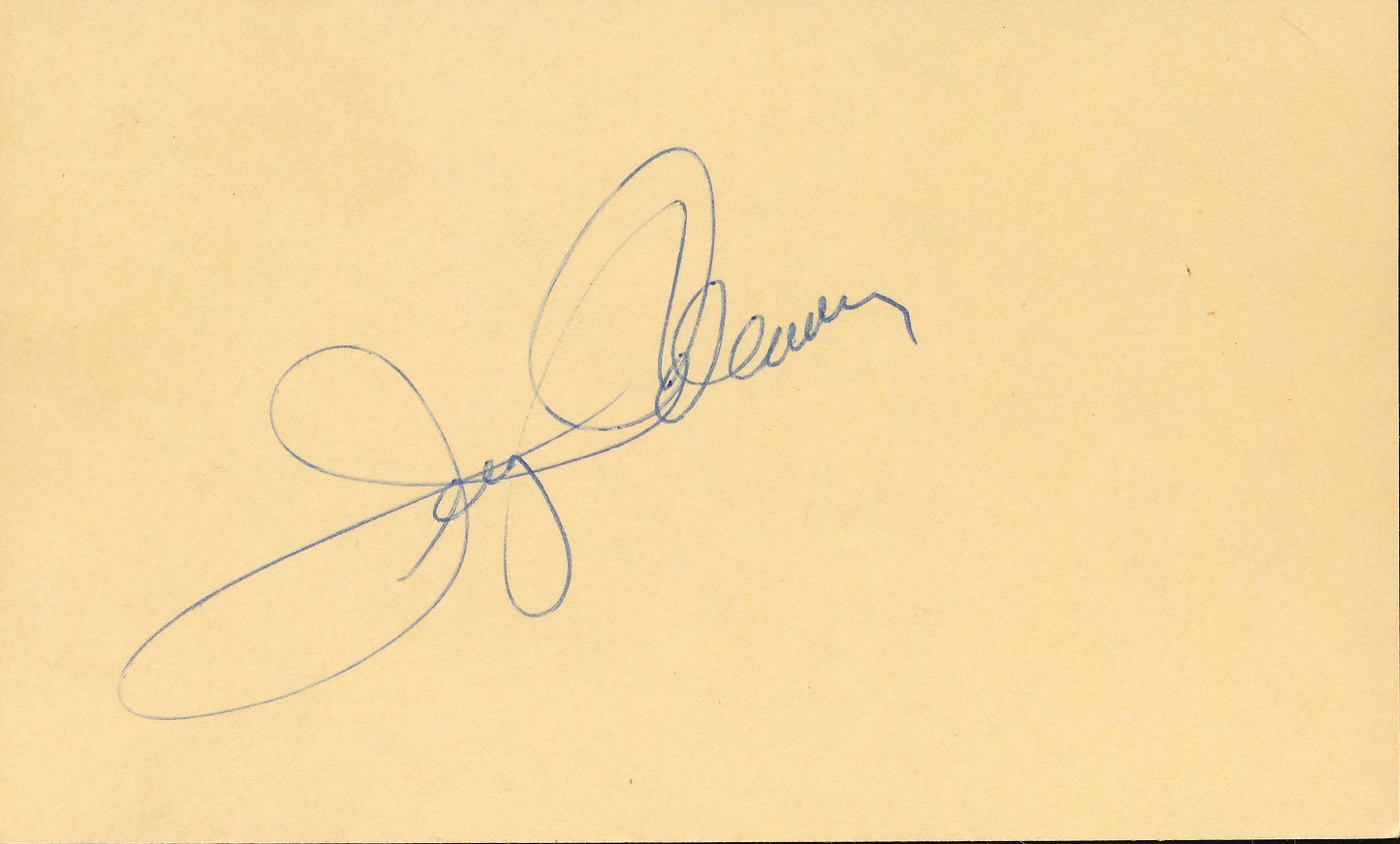 Jerry Coleman New York Yankees Signed/Autographed 3x5 Index Card 210337