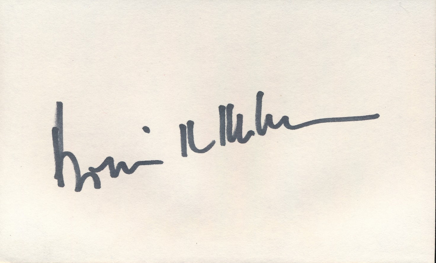 Bowie Kuhn HOF Commissioner Signed/Autographed 3x5 Index Card 210339