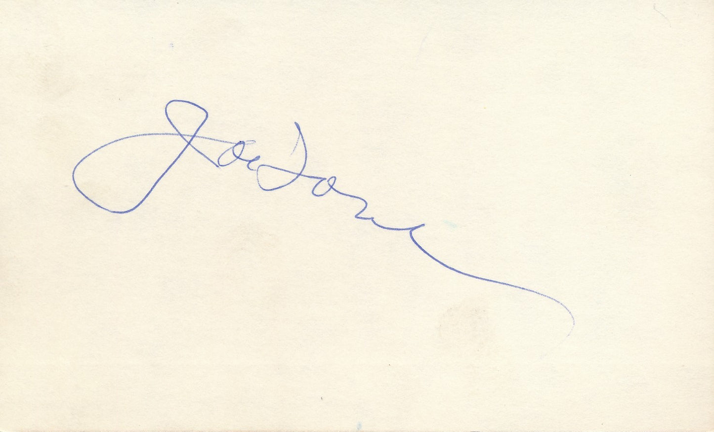Joe Torre HOF St. Louis Cardinals Signed/Autographed 3x5 Index Card 210342