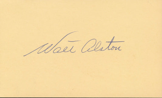 Walter Alston HOF Los Angeles Dodgers Signed/Autographed 3x5 Index Card 210344