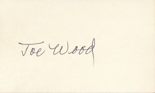 Smoky Joe Wood Boston Red Sox Signed/Autographed 3x5 Index Card 210347