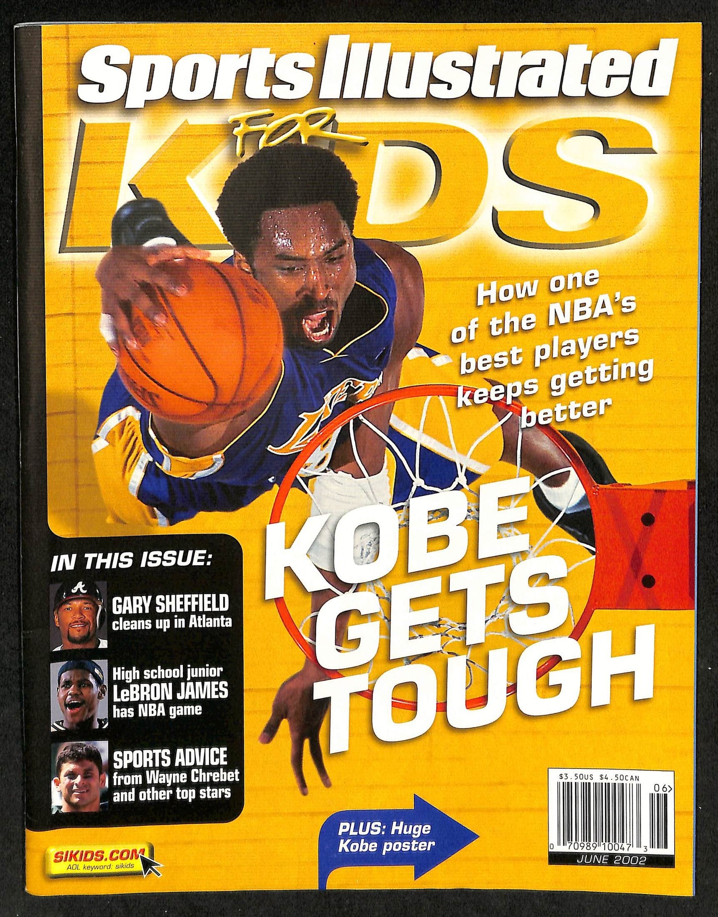 2002 Sports Illustrated for Kids Kobe Bryant w/ Cards Tom Brady RC 211538