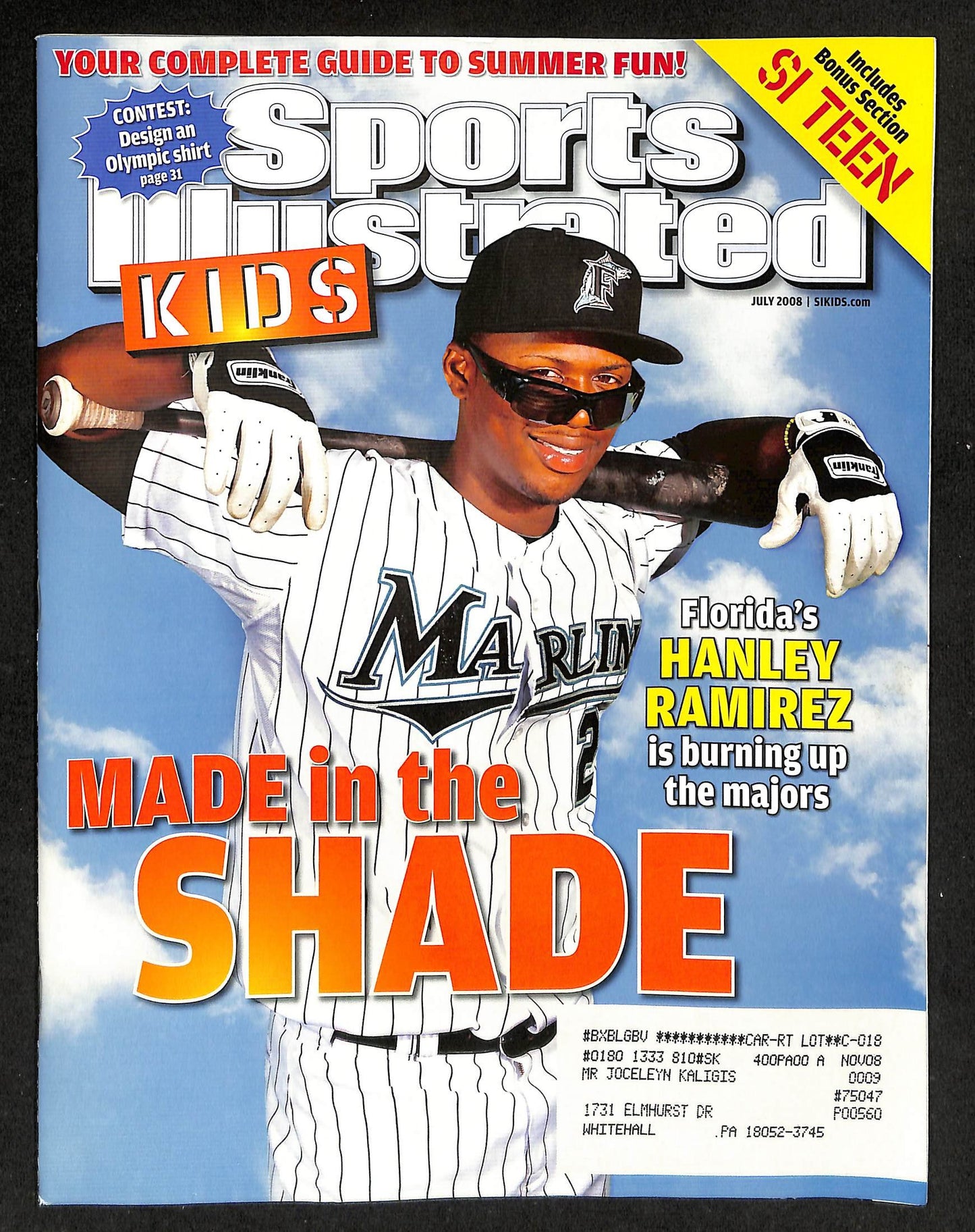 2008 Sports Illustrated for Kids Hanley Ramirez w/ Cards Rivera Iverson 211541