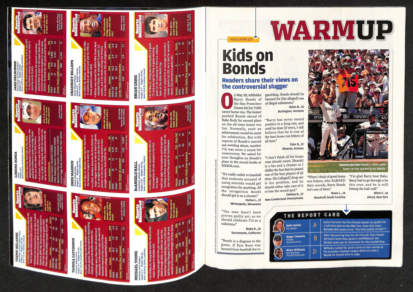 2006 Sports Illustrated for Kids Shaun White w/ Cards Greg Maddux 211542