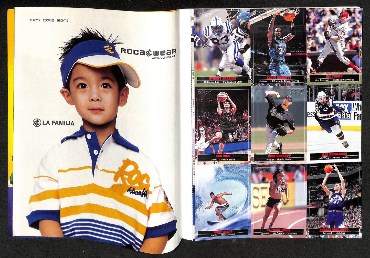 2004 Sports Illustrated for Kids Albert Pujols w/ Cards Garnett Sue Bird 211545