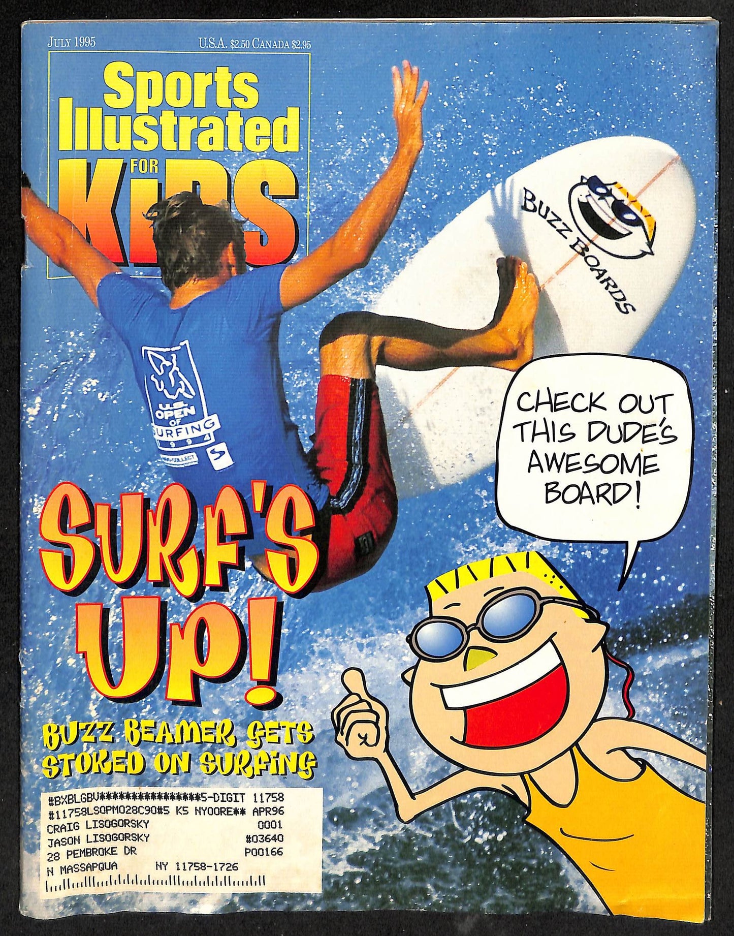 1995 Sports Illustrated for Kids Surfs Up! w/ Cards Faulk Payton 211546