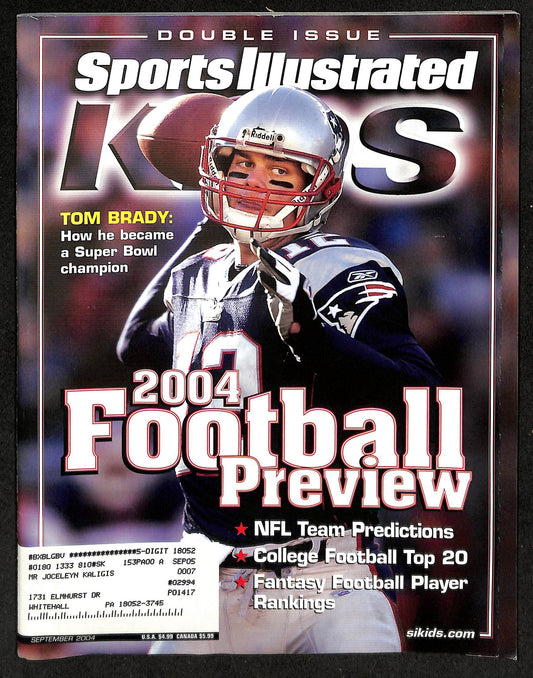 2004 Sports Illustrated for Kids Tom Brady w/ Cards Jennie Finch Wade 211547