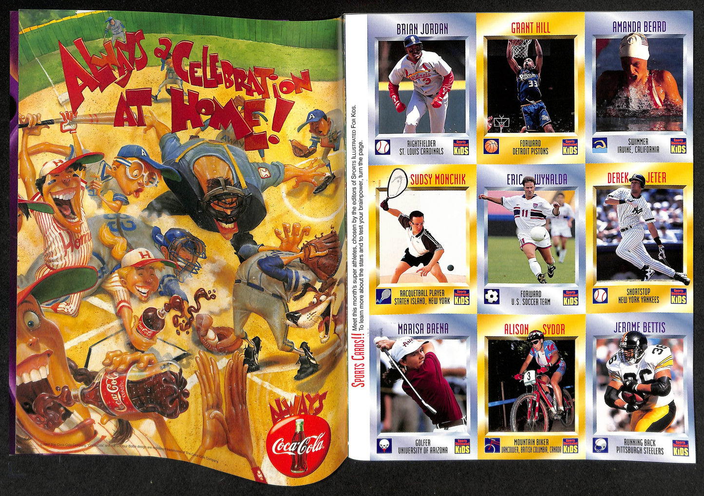 1997 Sports Illustrated for Kids Rebecca Lobo/Lisa Leslie w/ Cards Jeter 211548