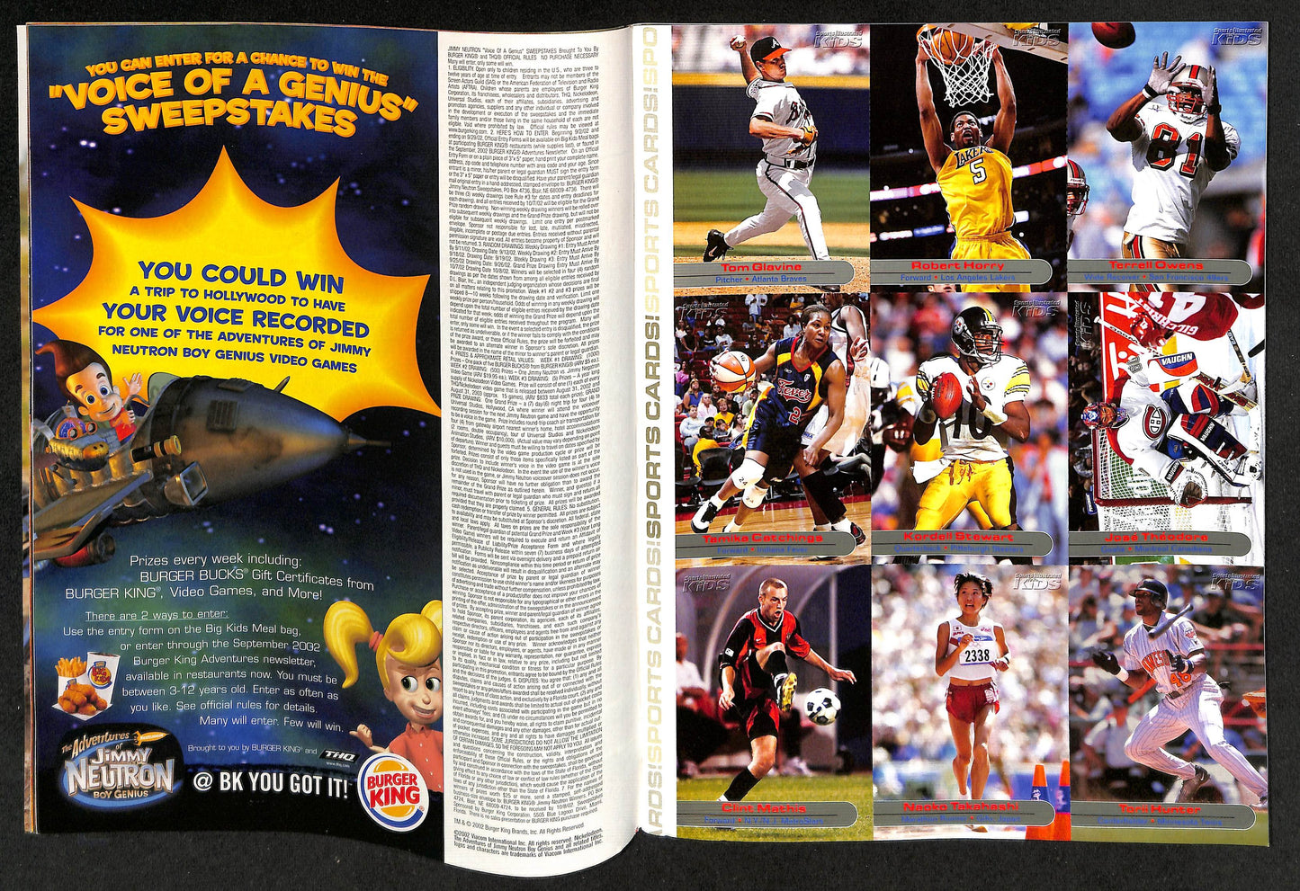 2002 Sports Illustrated for Kids Peyton Manning w/ Cards Glavine Owens 211549